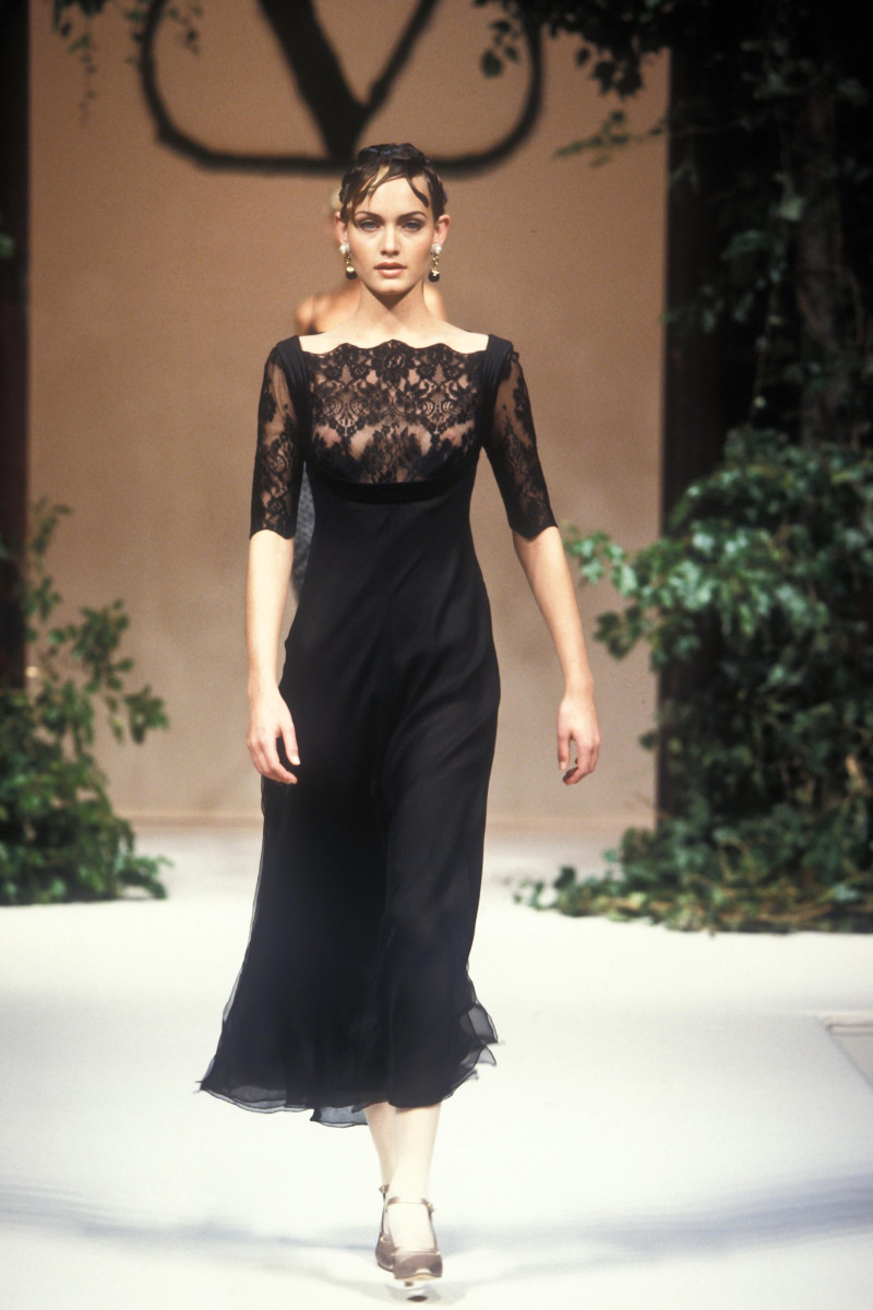 Amber Valletta featured in  the Valentino Couture fashion show for Spring/Summer 1994