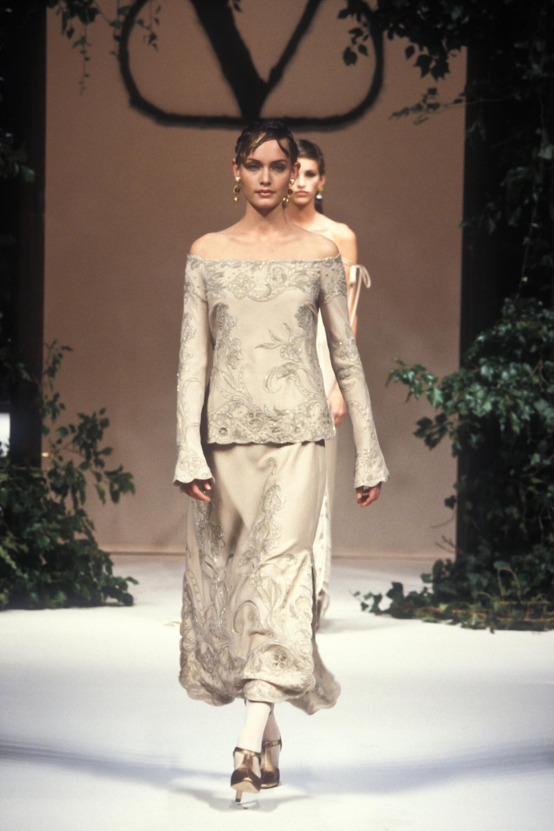 Amber Valletta featured in  the Valentino Couture fashion show for Spring/Summer 1994