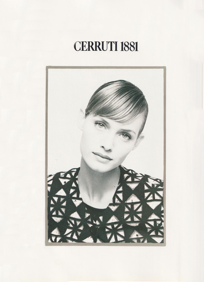 Amber Valletta featured in  the Cerruti 1881 advertisement for Spring/Summer 1994