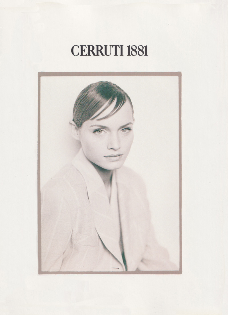 Amber Valletta featured in  the Cerruti 1881 advertisement for Spring/Summer 1994
