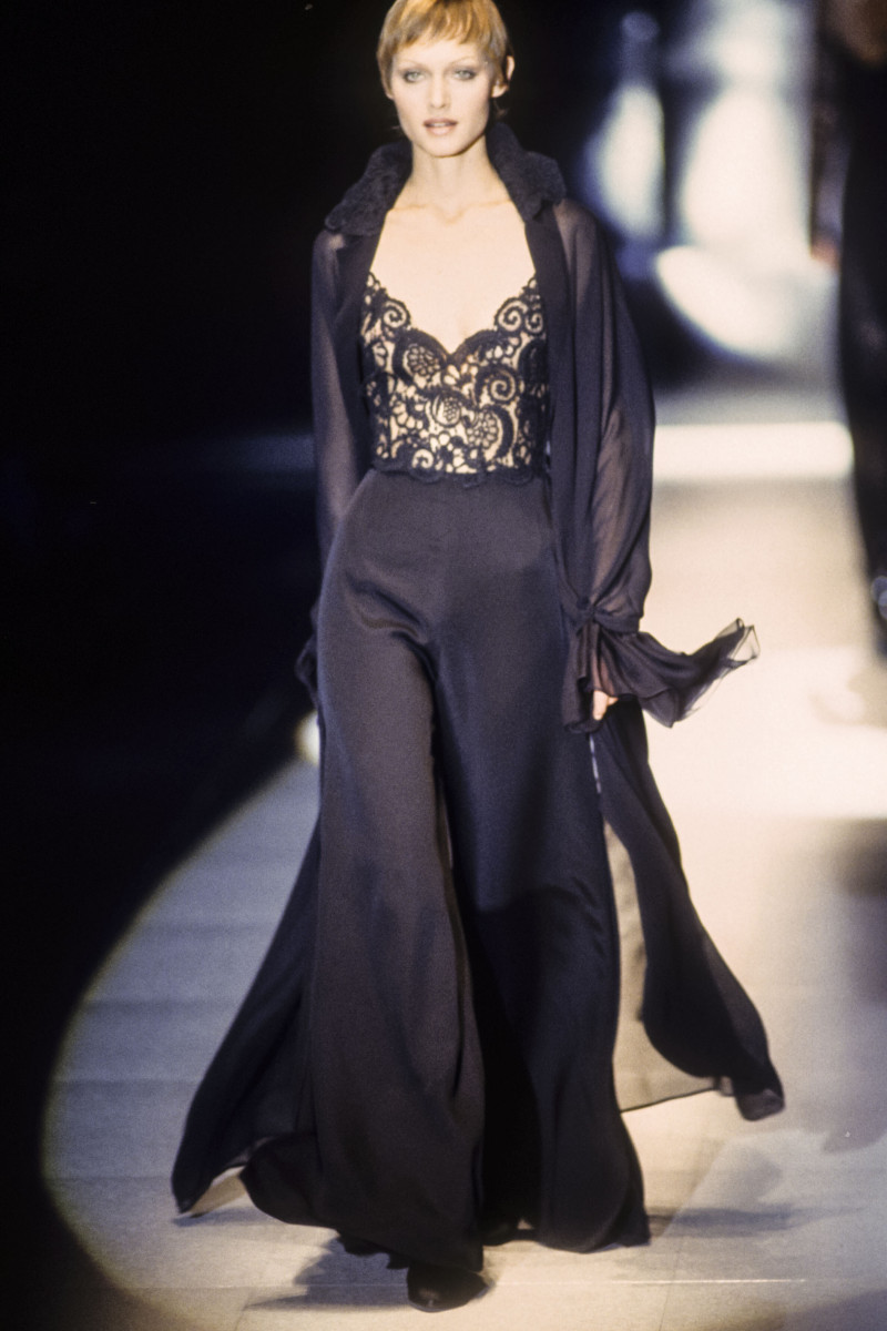 Amber Valletta featured in  the Genny fashion show for Autumn/Winter 1993