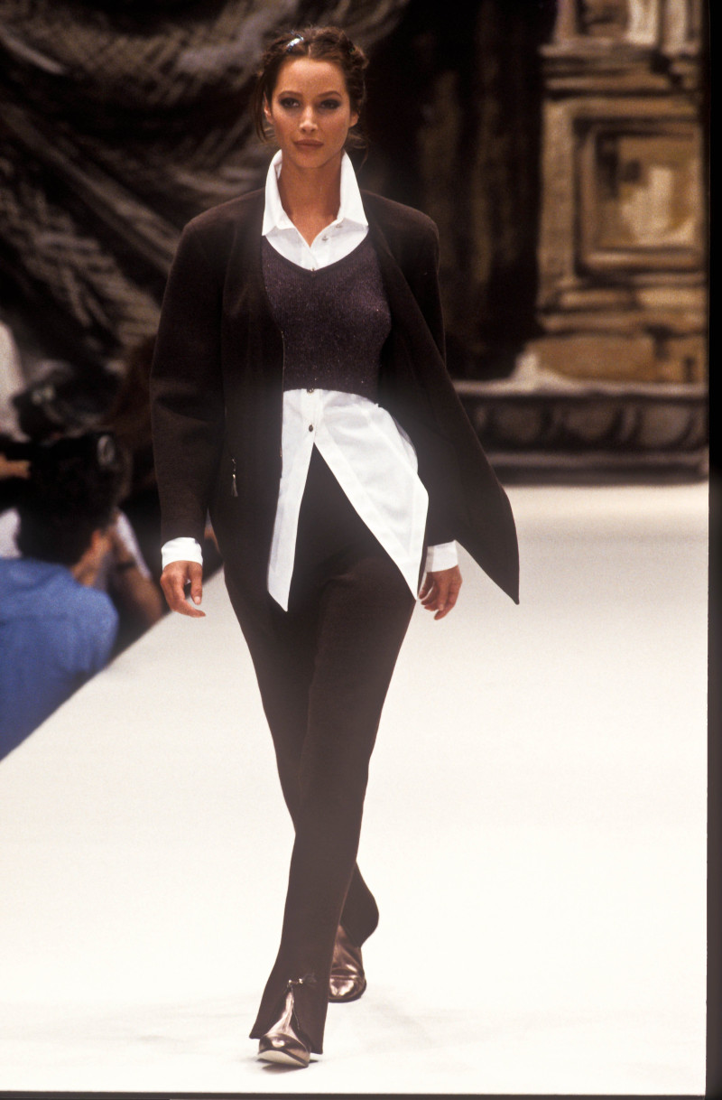 Christy Turlington featured in  the Rifat Ozbek fashion show for Autumn/Winter 1993