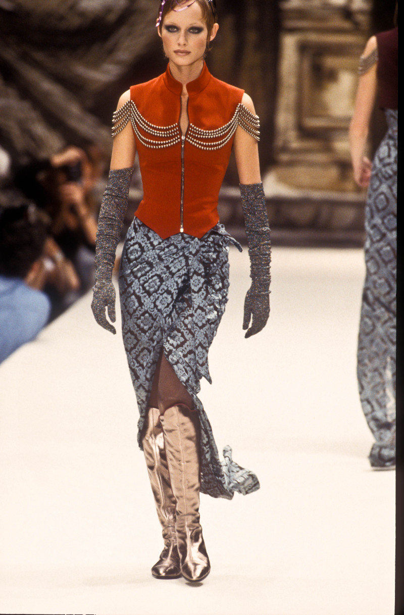 Amber Valletta featured in  the Rifat Ozbek fashion show for Autumn/Winter 1993