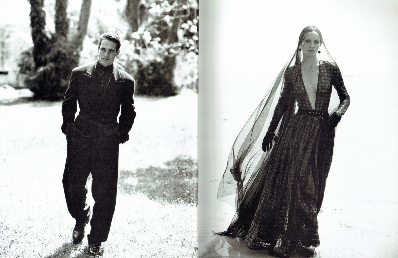 Amber Valletta featured in  the Giorgio Armani catalogue for Autumn/Winter 1993