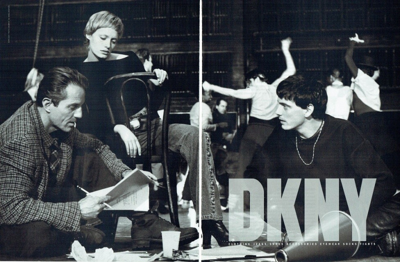 Amber Valletta featured in  the Donna Karan New York advertisement for Autumn/Winter 1993