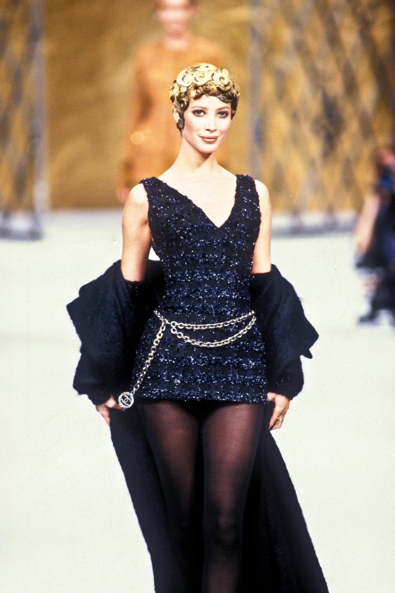 Christy Turlington featured in  the Chanel Haute Couture fashion show for Autumn/Winter 1993