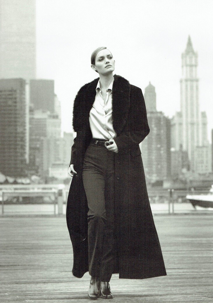 Amber Valletta featured in  the Zara catalogue for Autumn/Winter 1996