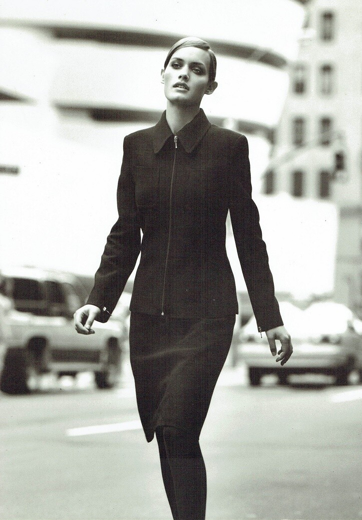Amber Valletta featured in  the Zara catalogue for Autumn/Winter 1996
