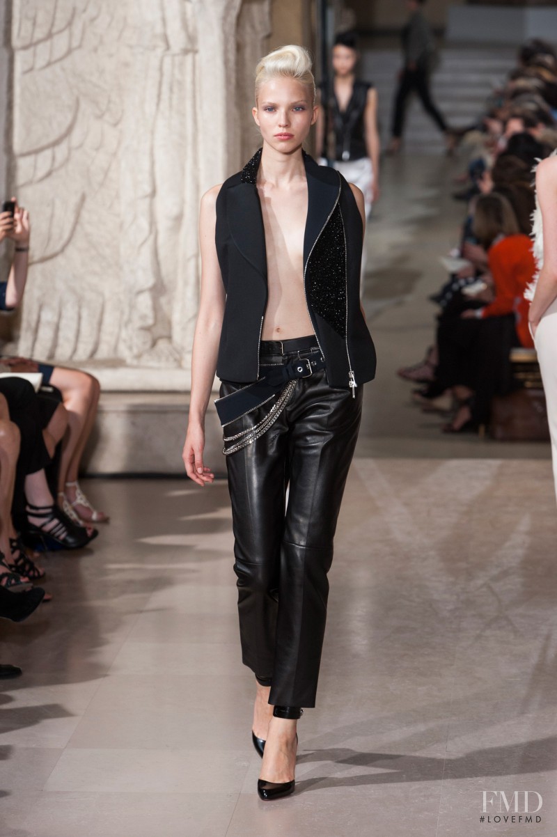 Sasha Luss featured in  the Bouchra Jarrar fashion show for Autumn/Winter 2013