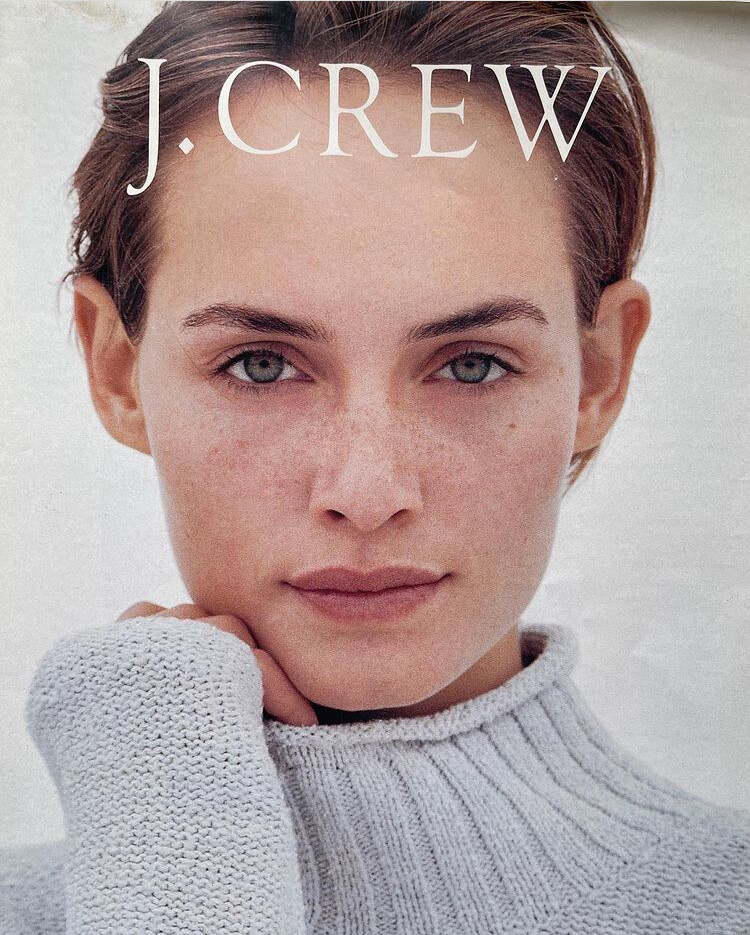 Amber Valletta featured in  the J.Crew catalogue for Spring/Summer 1995