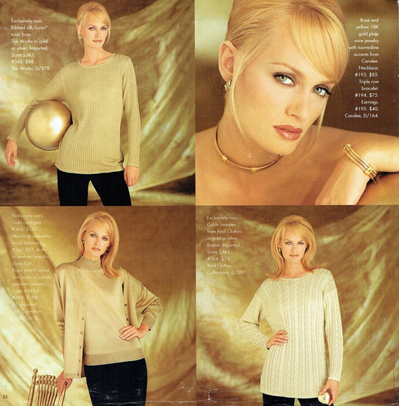 Amber Valletta featured in  the Neiman Marcus Stop Look Glisten catalogue for Christmas 1995
