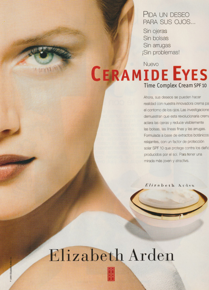 Amber Valletta featured in  the Elizabeth Arden advertisement for Spring/Summer 1999