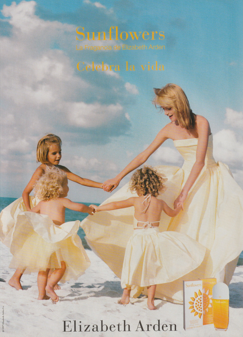Amber Valletta featured in  the Elizabeth Arden Sunflowers advertisement for Spring/Summer 1997