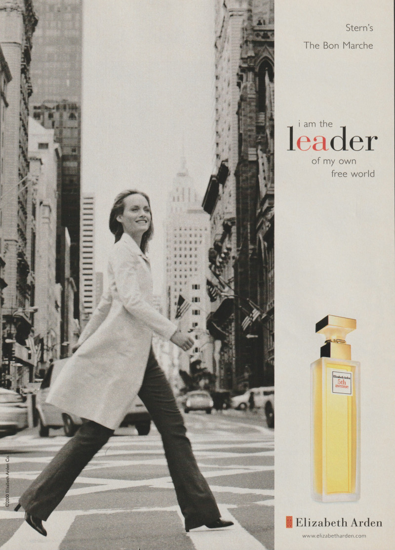 Amber Valletta featured in  the Elizabeth Arden 5th Avenue advertisement for Autumn/Winter 2000