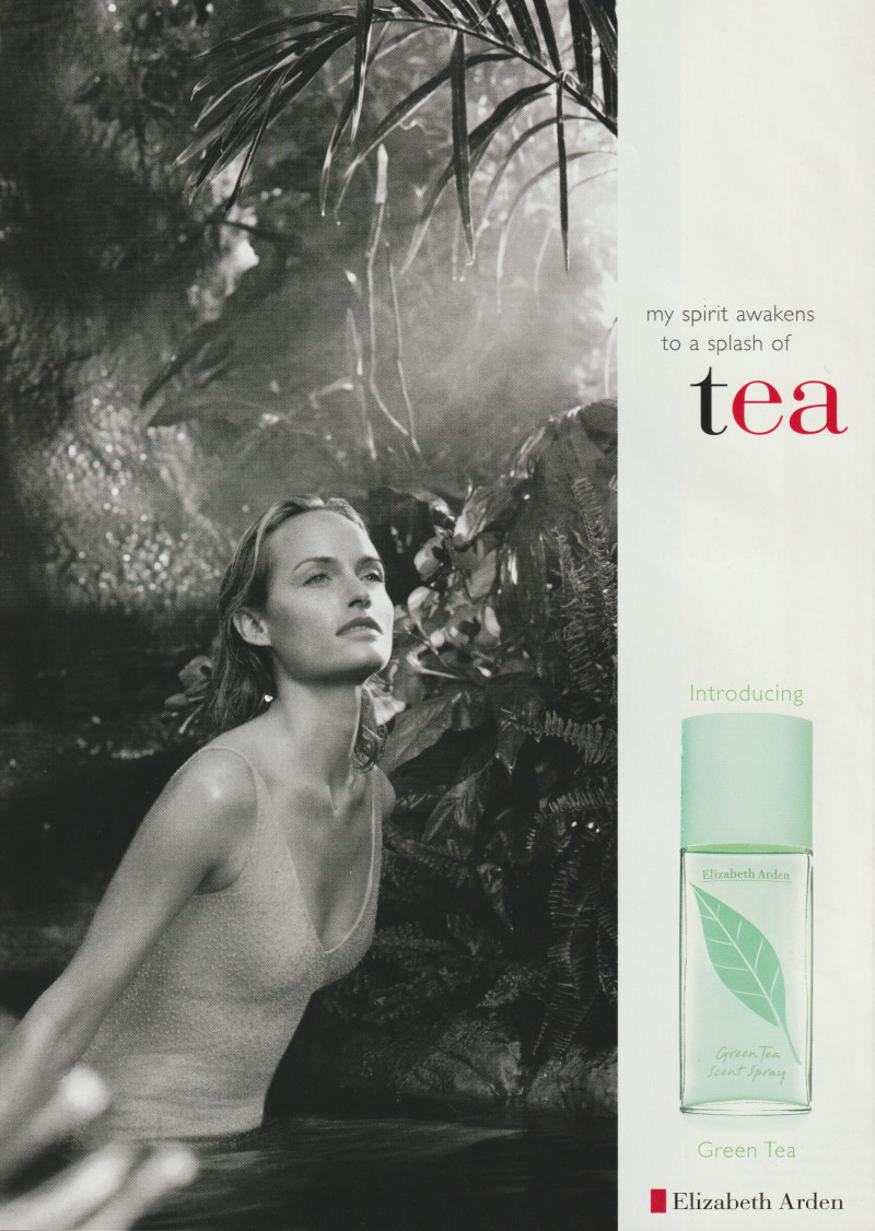 Amber Valletta featured in  the Elizabeth Arden Green Tea advertisement for Spring/Summer 2000