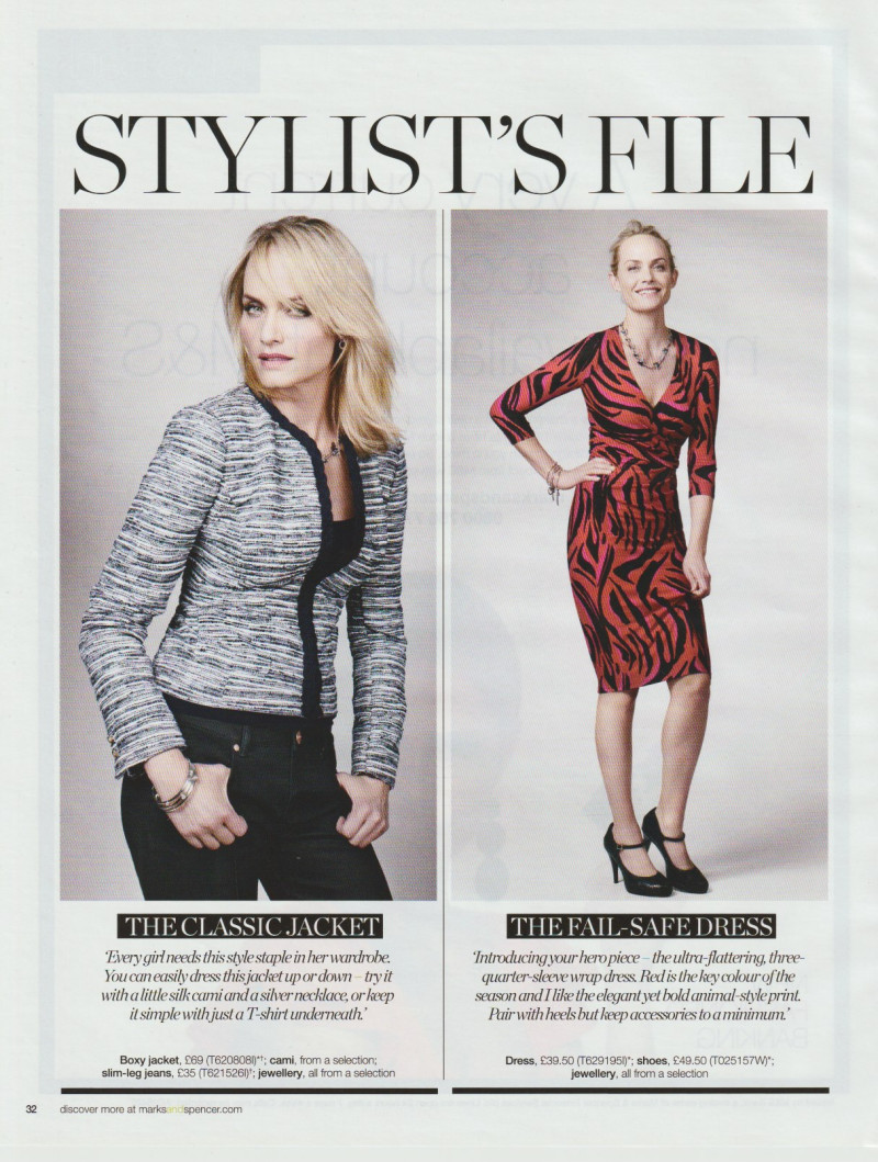 Amber Valletta featured in  the Marks & Spencer catalogue for Pre-Spring 2013