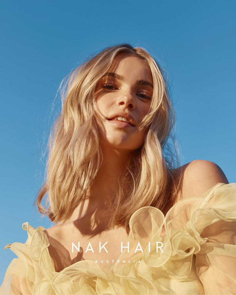 Sianie Aitken featured in  the Nak Hair advertisement for Spring/Summer 2024