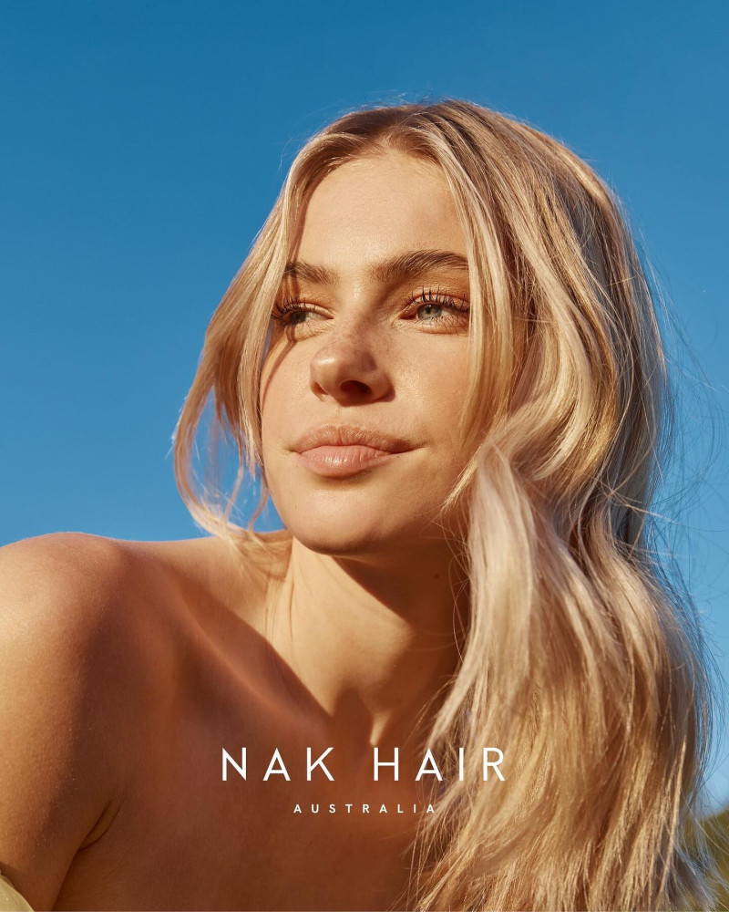 Sianie Aitken featured in  the Nak Hair advertisement for Spring/Summer 2024