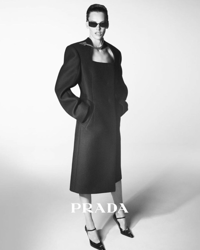 Amanda Murphy featured in  the Prada advertisement for Autumn/Winter 2023