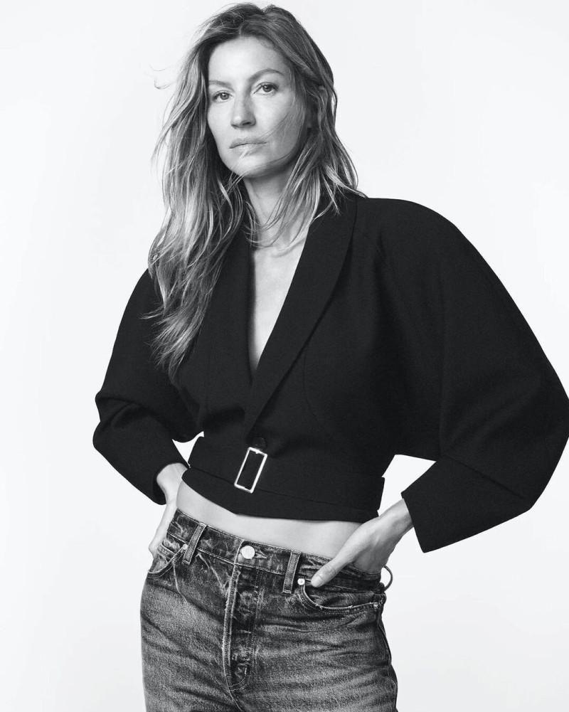 Gisele Bundchen featured in  the Frame Denim advertisement for Autumn/Winter 2023