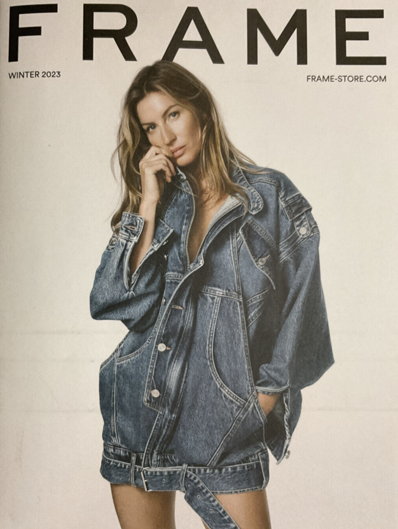 Gisele Bundchen featured in  the Frame Denim advertisement for Autumn/Winter 2023