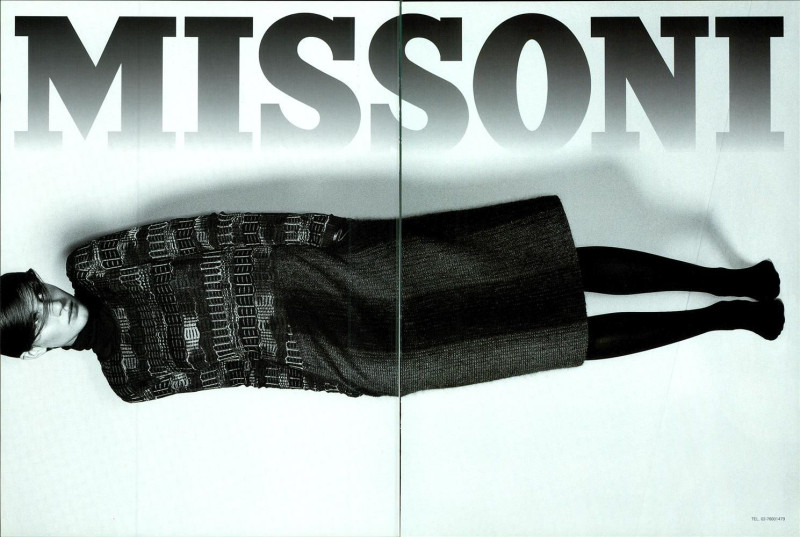 Gisele Bundchen featured in  the Missoni advertisement for Autumn/Winter 1998