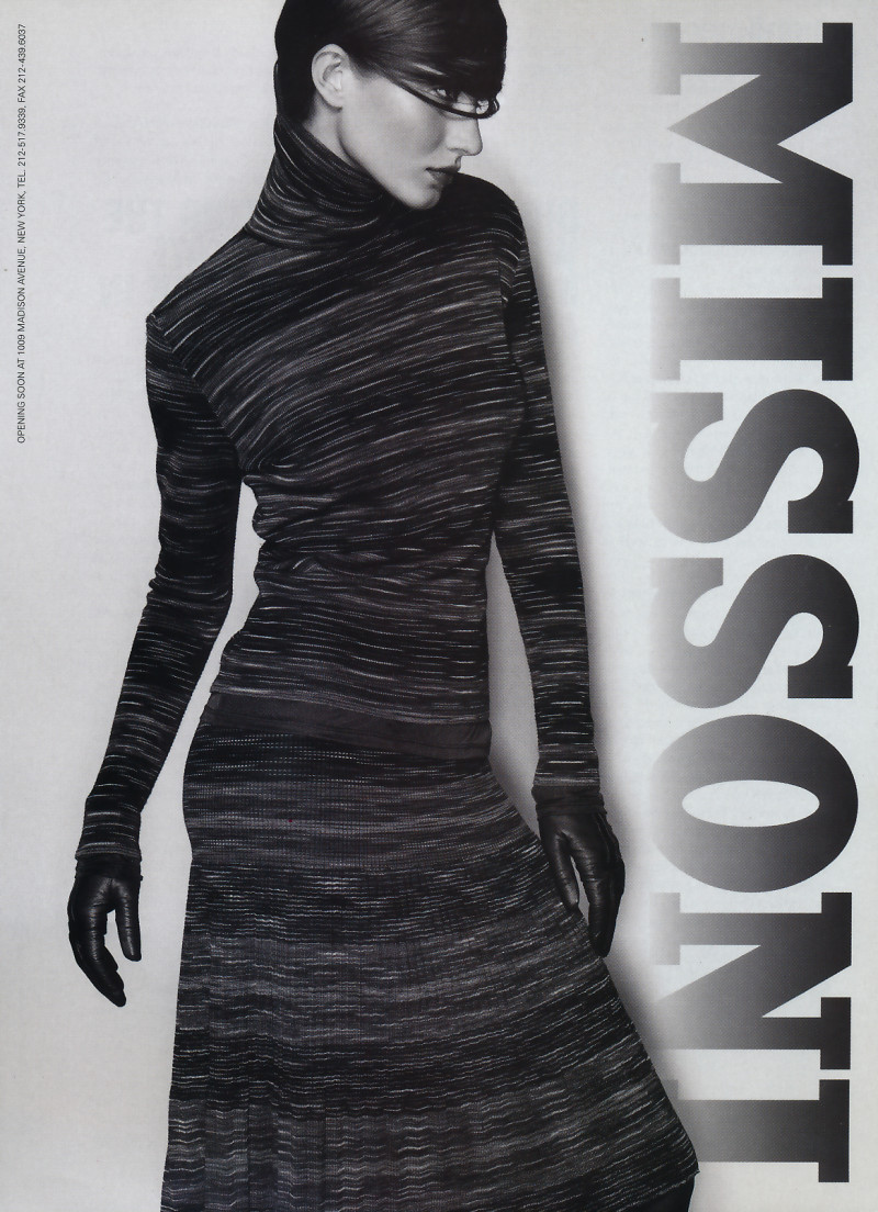 Gisele Bundchen featured in  the Missoni advertisement for Autumn/Winter 1998