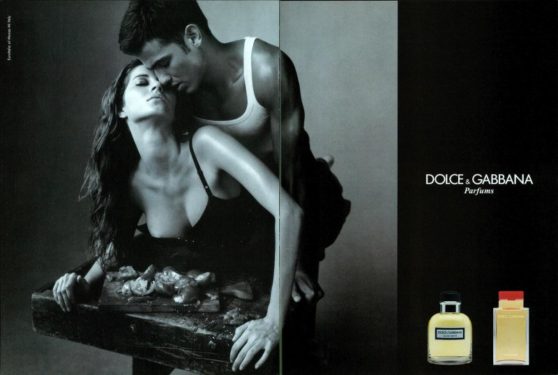Gisele Bundchen featured in  the Dolce & Gabbana Fragrance advertisement for Autumn/Winter 1998