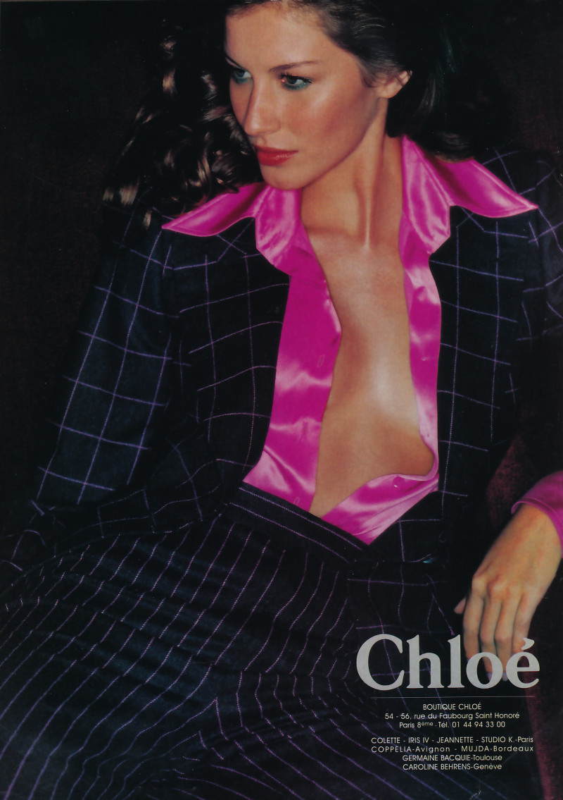 Gisele Bundchen featured in  the Chloe advertisement for Autumn/Winter 1998