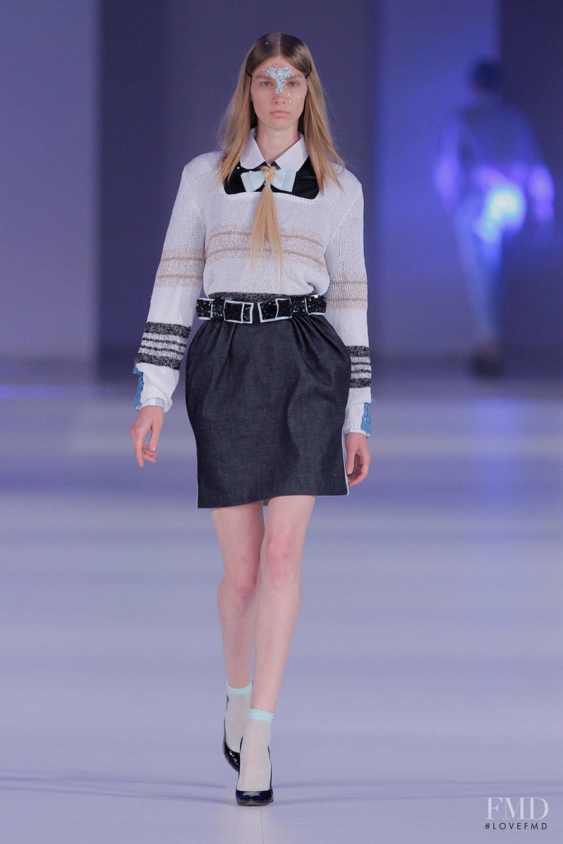 Irina Nikolaeva featured in  the Manuel Bolano fashion show for Spring/Summer 2014