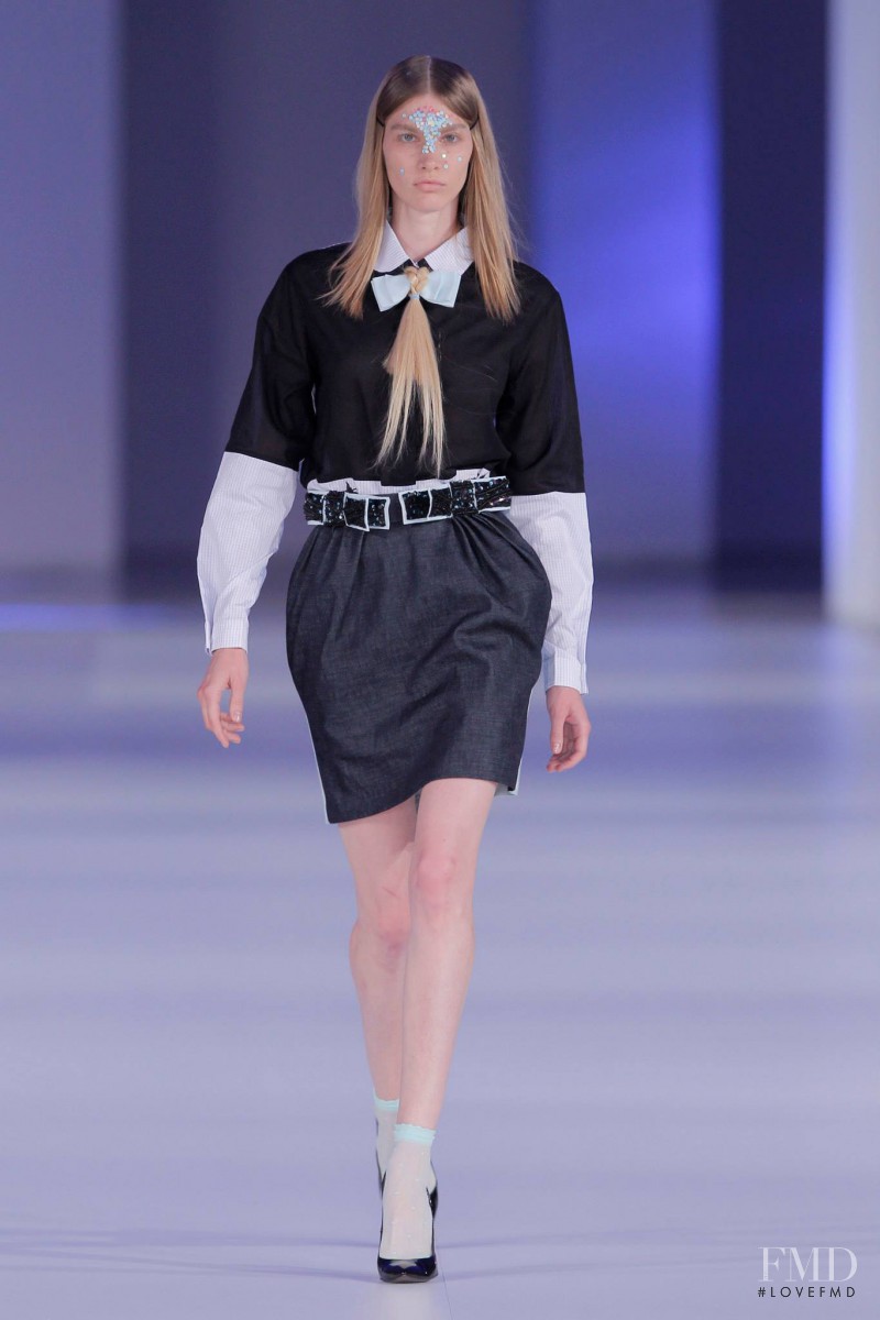 Irina Nikolaeva featured in  the Manuel Bolano fashion show for Spring/Summer 2014