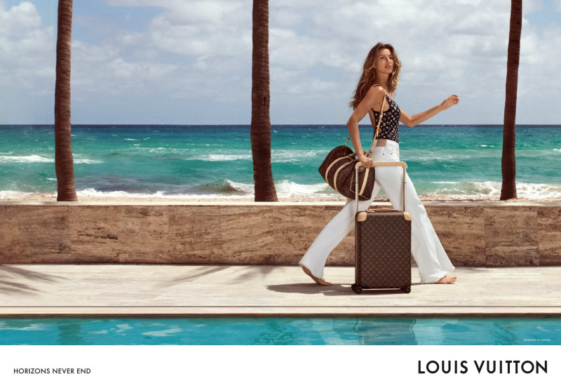 Gisele Bundchen featured in  the Louis Vuitton Horizons Never End advertisement for Summer 2023