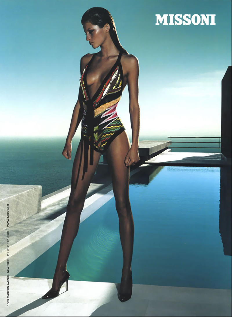 Gisele Bundchen featured in  the Missoni advertisement for Spring/Summer 2003