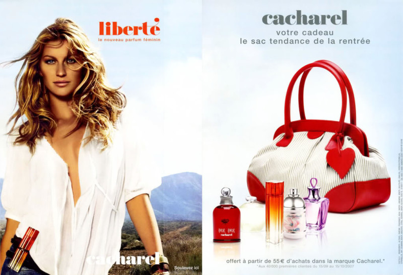 Gisele Bundchen featured in  the Cacharel Liberte Fragrance advertisement for Spring/Summer 2007