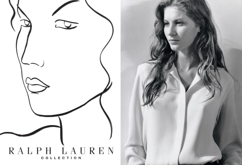 Gisele Bundchen featured in  the Ralph Lauren Collection advertisement for Autumn/Winter 1998