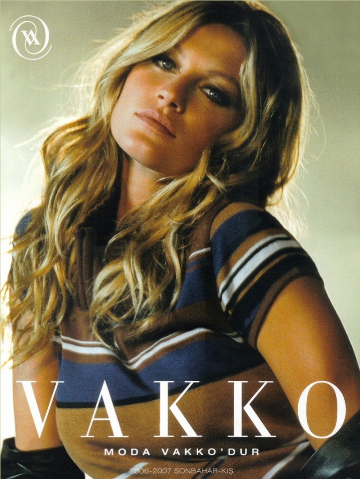 Gisele Bundchen featured in  the Vakko advertisement for Autumn/Winter 2006