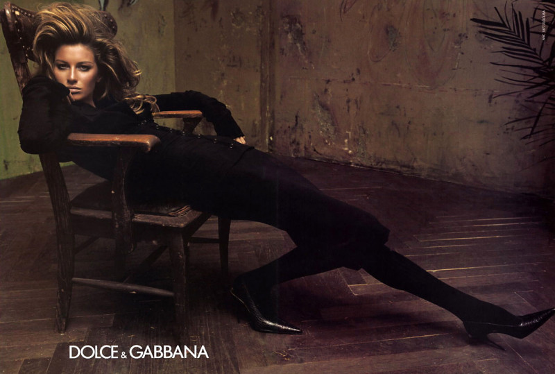 Gisele Bundchen featured in  the Dolce & Gabbana advertisement for Spring/Summer 2003