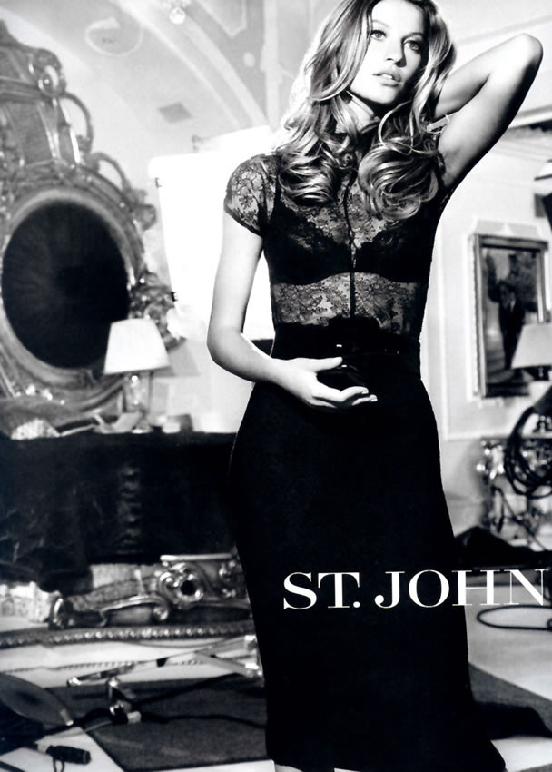 Gisele Bundchen featured in  the St. John advertisement for Autumn/Winter 2005