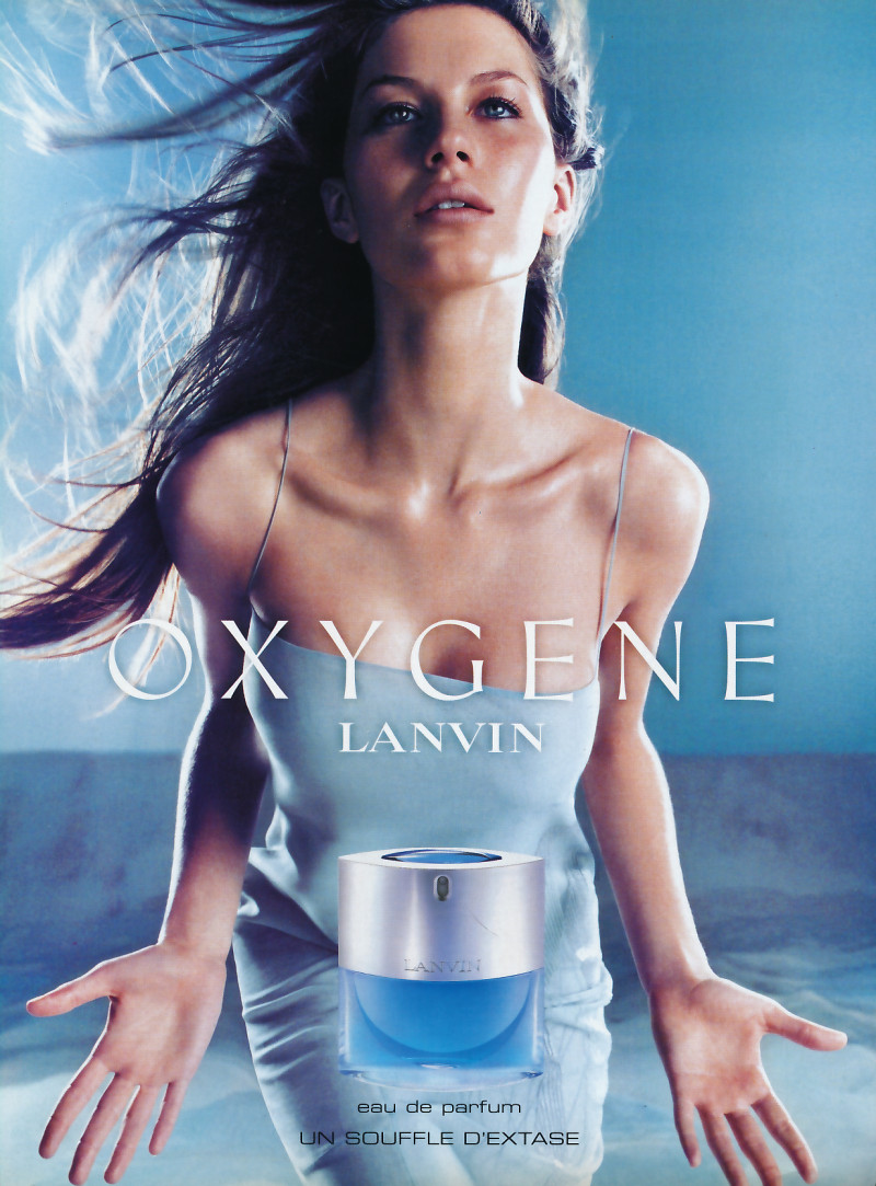 Gisele Bundchen featured in  the Lanvin Oxygene advertisement for Spring/Summer 2000
