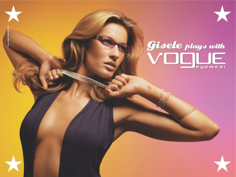 Gisele Bundchen featured in  the Vogue Eyewear advertisement for Spring/Summer 2006