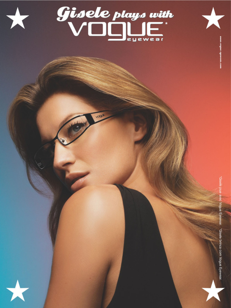 Gisele Bundchen featured in  the Vogue Eyewear advertisement for Spring/Summer 2006