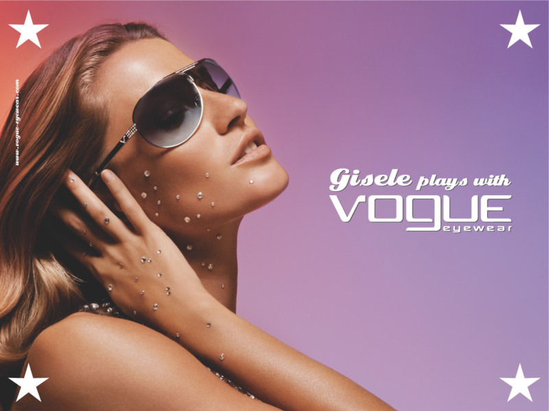 Gisele Bundchen featured in  the Vogue Eyewear advertisement for Spring/Summer 2006