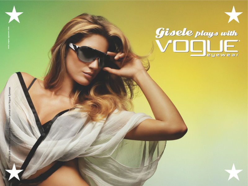 Gisele Bundchen featured in  the Vogue Eyewear advertisement for Spring/Summer 2006