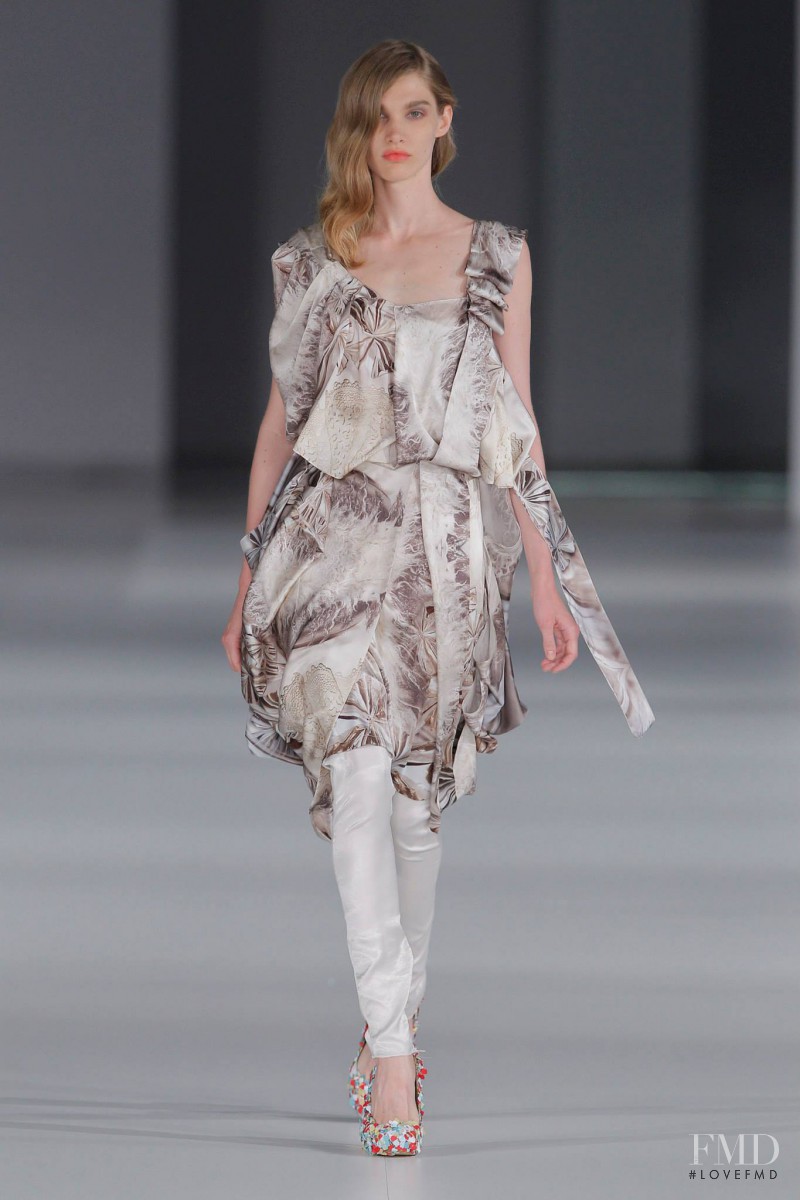 Irina Nikolaeva featured in  the Celia Vela fashion show for Spring/Summer 2014