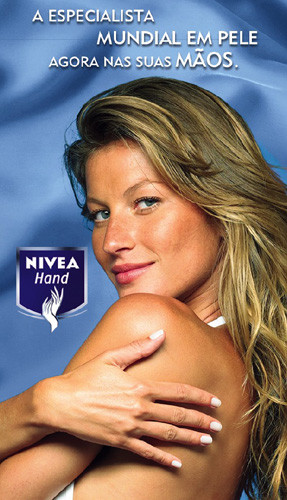 Gisele Bundchen featured in  the Nivea advertisement for Spring/Summer 2004
