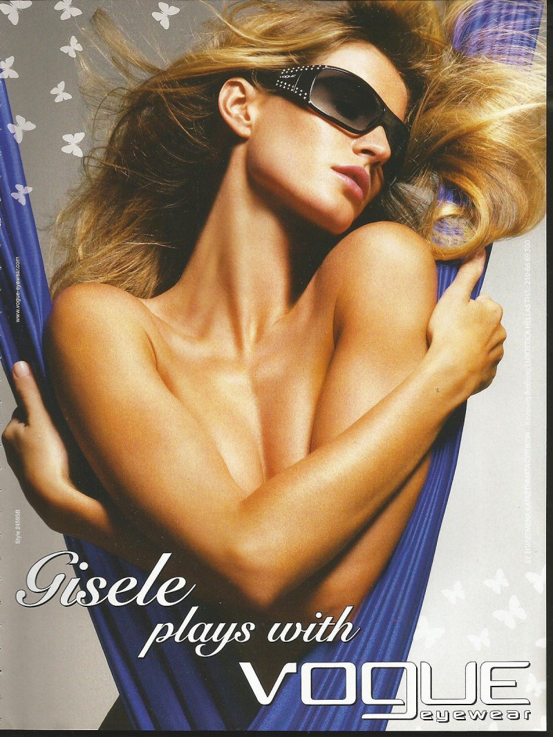 Gisele Bundchen featured in  the Vogue Eyewear advertisement for Spring/Summer 2007