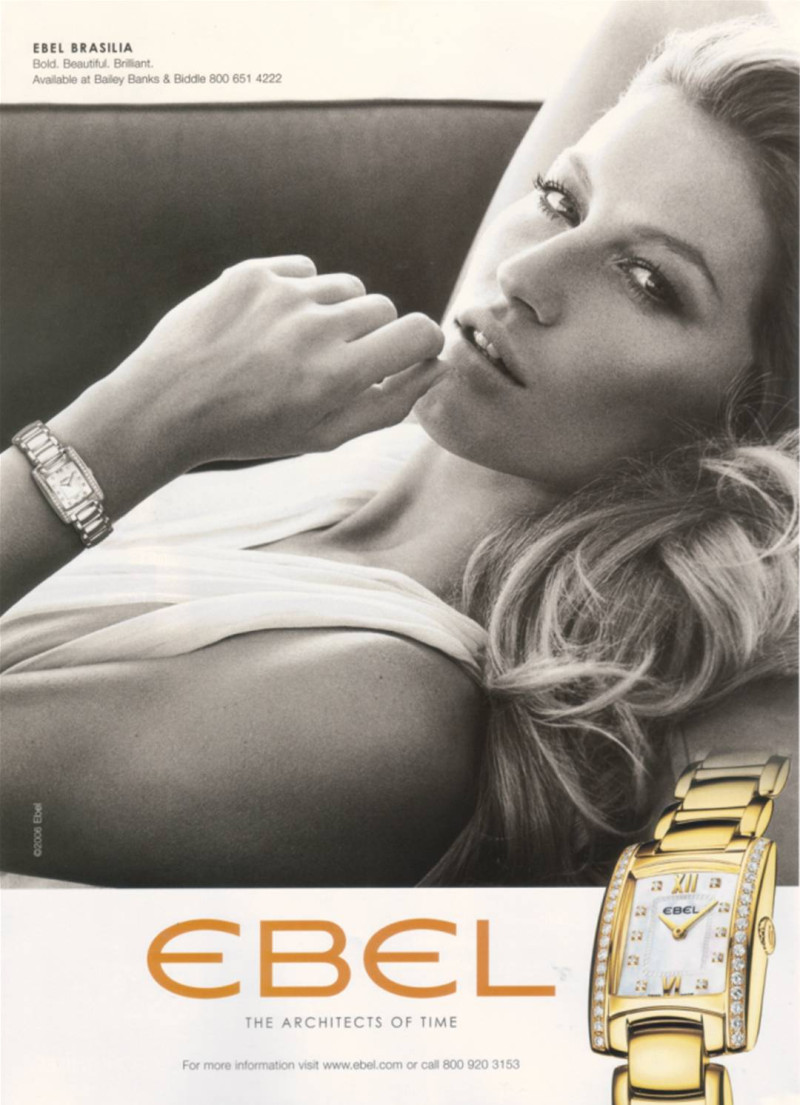 Gisele Bundchen featured in  the Ebel advertisement for Spring/Summer 2006