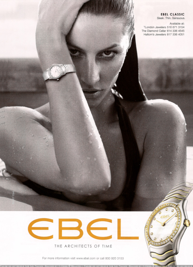 Gisele Bundchen featured in  the Ebel advertisement for Spring/Summer 2006