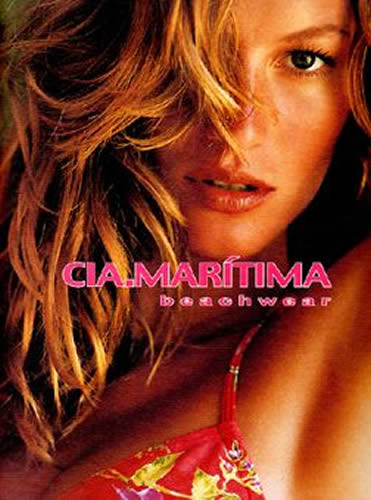 Gisele Bundchen featured in  the Cia Marï¿½tima advertisement for Spring/Summer 2002