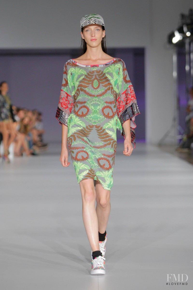 Iris Egbers featured in  the Custo Barcelona fashion show for Spring/Summer 2014